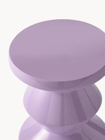 Kulatý odkládací stolek Zig Zag, Lakovaná umělá hmota, Levandulová, Ø 36 cm, V 46 cm
