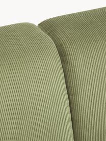 Cord-Ecksofa Melva (4-Sitzer), Bezug: Cord (92% Polyester, 8% P, Gestell: Massives Kiefernholz, Spa, Cord Olivgrün, B 319 x T 195 cm, Eckteil links