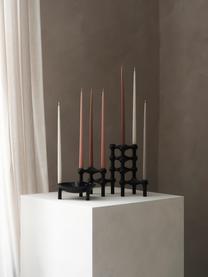 Set 6 candele sottili a bastoncino Stoff Nagel, Cera paraffinica, Grigio, Ø 1 x Alt. 29 cm