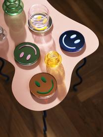 Súprava sklenených podložiek Smile, 4 diely, Sklo, Viacfarebná, Ø 10 cm