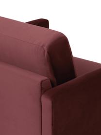 Fauteuil moderne velours rouge rouille Fluente, Velours rouge rouille