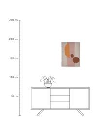 Wandobjekt Balance aus Seide, Seide, Rosa, Orange, Braun, Gebrochenes Weiss, B 50 x H 65 cm