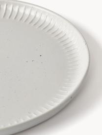 Piatto colazione maculato con rilievo Rhea 4 pz, Gres, Grigio chiaro, Ø 21 x Alt. 2 cm
