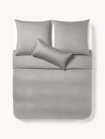 Funda nórdica de satén Comfort, Gris oscuro, Cama 90 cm (155 x 220 cm)