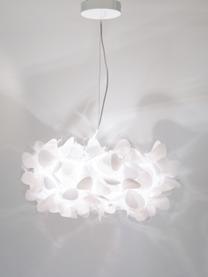 Design hanglamp Clizia Mama Non Mama, Lampenkap: technopolymeer Opalflex®,, Baldakijn: gecoat metaal, Transparant, wit, Ø 53 x H 25 cm