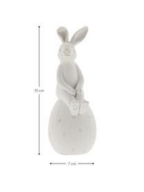 Lapin de Pâques décoratif Semina, Polyrésine, Blanc, larg. 7 x haut. 15 cm