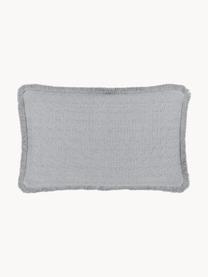 Housse de coussin rectangulaire gris, réversible Loran, 100 % coton, Gris, larg. 30 x long. 50 cm