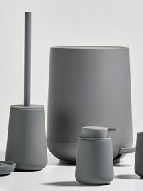 Toilettenbürste Nova One mit Porzellan-Behälter, Behälter: Porzellan, Griff: Edelstahl, matt lackiert, Dunkelgrau, matt, Ø 10 x H 37 cm