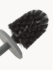 Brosse pour WC avec récipient en porcelaine Brush, Gris foncé, mat, Ø 10 x haut. 37 cm