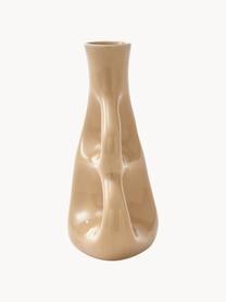 Vase en céramique fait main Three Ears, haut. 21 cm, Céramique, Beige, larg. 17 x haut. 21 cm