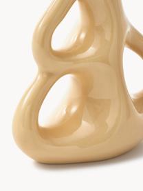 Handgefertigte Keramik-Vase Three Ears, H 21 cm, Keramik, Beige, B 17 x H 21 cm