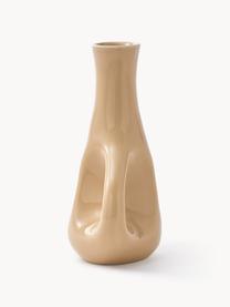 Handgefertigte Keramik-Vase Three Ears, H 21 cm, Keramik, Beige, B 17 x H 21 cm