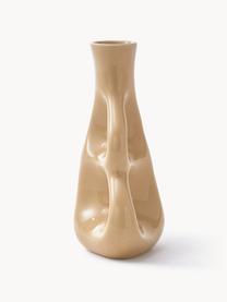 Handgefertigte Keramik-Vase Three Ears, H 21 cm, Keramik, Beige, B 17 x H 21 cm