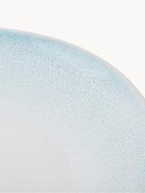 Ručne vyrobený plytký tanier s efektnou glazúrou Amalia, 2 ks, Porcelán, Svetlomodrá, krémovobiela, Ø 25 cm