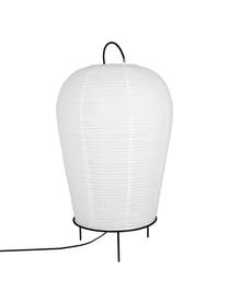 Lampa podłogowa z papieru Osaka, Biały, czarny, Ø 50 x W 90 cm