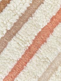 Tappeto kilim fatto a mano con frange Calais, 80% lana, 20% cotone

Nel caso dei tappeti di lana, le fibre posso allentarsi nelle prime settimane di utilizzo, questo si riduce con l'uso quotidiano e la peluria diminuisce., Beige, terracotta, taupe, Larg. 80 x Lung. 150 cm (taglia XS)