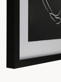 Plakat w drewnianej ramie Refined, Czarny, biały, S 40 x W 60 cm