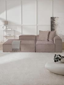 Chaise longue module Lennon van corduroy, Bekleding: corduroy (92% polyester, , Frame: massief grenenhout, multi, Poten: kunststof Dit product is , Corduroy taupe, B 150 x D 119 cm, rugleuning rechts