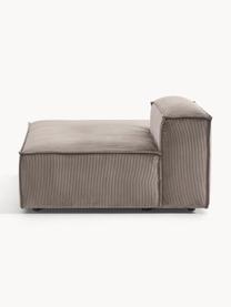 Chaise longue module Lennon van corduroy, Bekleding: corduroy (92% polyester, , Frame: massief grenenhout, multi, Poten: kunststof Dit product is , Corduroy taupe, B 150 x D 119 cm, rugleuning rechts