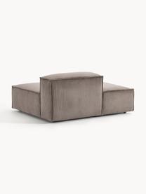 Chaise longue module Lennon van corduroy, Bekleding: corduroy (92% polyester, , Frame: massief grenenhout, multi, Poten: kunststof Dit product is , Corduroy taupe, B 150 x D 119 cm, rugleuning rechts