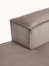 Chaise longue module Lennon van corduroy, Bekleding: corduroy (92% polyester, , Frame: massief grenenhout, multi, Poten: kunststof Dit product is , Corduroy taupe, B 150 x D 119 cm, rugleuning rechts