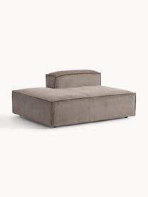 Chaise longue module Lennon van corduroy, Bekleding: corduroy (92% polyester, , Frame: massief grenenhout, multi, Poten: kunststof Dit product is , Corduroy taupe, B 150 x D 119 cm, rugleuning rechts