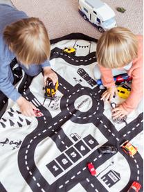 Tapis de jeu Roadmap, Polyester, Noir, blanc, Ø 140 cm