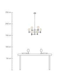 Lampada a sospensione in argento Capital, Baldacchino: ottone cromato, Cromo, Ø 63 cm