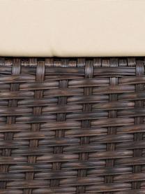 Taburete de exterior Leyre, Tapizado: poliéster, Estructura: ratán, Marrón, beige, An 52 x Al 33 cm