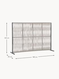 Scherm Paxson, B 120 cm, Frame: gepoedercoat aluminium, Greige, donkergrijs, B 180 x H 120 cm