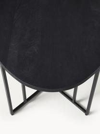 Table ovale en bois de manguier Luca, tailles variées, Manguier laqué, cadre noir, larg. 240 x prof. 100 cm