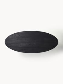 Mesa de comedor ovalada de madera de mango Luca, tamaños diferentes, 100 % lino, Madera de mango pintada en negro, An 240 x F 100 cm