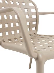 Chaises de jardin empilables en plastique Isa, 2 pièces, Beige