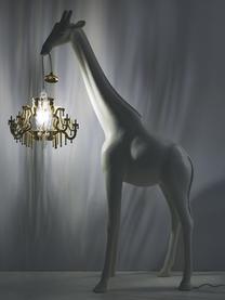 Kleine design vloerlamp Giraffe in Love, Lampenkap: kunststof, Lamp: kunststof, Wit, goudkleurig, 60 x 100 cm