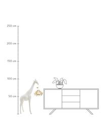 Kleine Design Bodenleuchte Giraffe in Love, Lampenschirm: Kunststoff, Weiß, Goldfarben, 60 x 100 cm