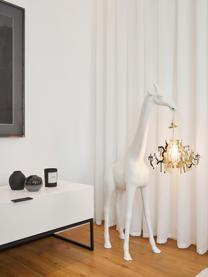 Kleine design vloerlamp Giraffe in Love, Lampenkap: kunststof, Lamp: kunststof, Wit, goudkleurig, 60 x 100 cm