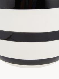 Handgefertigte Keramik-Vase Omaggio, H 20 cm, Keramik, Schwarz, Weiß, Ø 17 x H 20 cm
