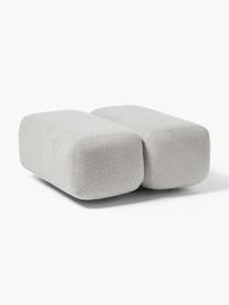 Tabouret en tissu bouclé Caterpillar, Peluche gris clair, larg. 82 x prof. 39 cm