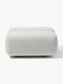 Tabouret en tissu bouclé Caterpillar, Peluche gris clair, larg. 82 x prof. 39 cm