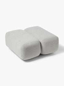 Tabouret en tissu bouclé Caterpillar, Peluche gris clair, larg. 82 x prof. 39 cm