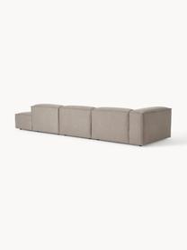 Diván modular grande Lennon, Tapizado: 100% poliéster Alta resis, Estructura: madera contrachapada de p, Patas: plástico Este producto es, Tejido gris pardo, An 357 x F 119 cm, reposabrazos derecho