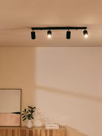 Spot plafond Etna, Noir, larg. 81 x haut. 16 cm