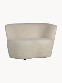 Grand fauteuil en tissu bouclé Sibylla, Tissu bouclé beige clair, larg. 112 x prof. 80 cm