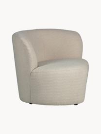 Grand fauteuil en tissu bouclé Sibylla, Tissu bouclé beige clair, larg. 112 x prof. 80 cm