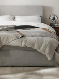 Boxspringbed Eliza, Bekleding: 100% polyester Met 35.000, Matras: 5-zones pocketvering, Geweven stof lichtgrijs, B 140 x L 200 cm, hardheid H2