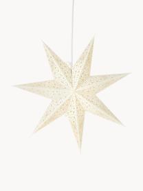 Estrella navideña de terciopelo Orby, Papel, terciopelo, Beige claro, Ø 60 cm