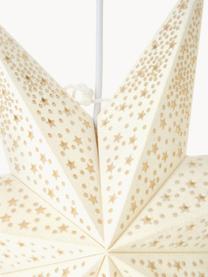 Estrella navideña de terciopelo Orby, Papel, terciopelo, Beige claro, Ø 60 cm