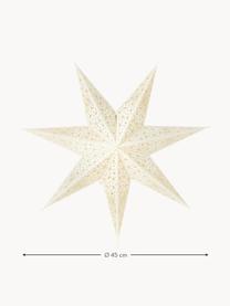 Estrella navideña de terciopelo Orby, Papel, terciopelo, Beige claro, Ø 60 cm