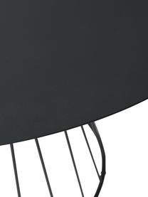 Ronde eettafel Maggie in zwart met metalen frame, Ø 120 cm, Tafelblad: multiplex, gecoat metaal, Frame: gecoat metaal, Hout, zwart, Ø 120 cm x H 75 cm