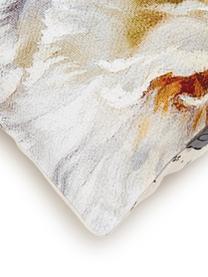 Taie d'oreiller 65x65 réversible en satin de coton Filou, Couleur sable, multicolore